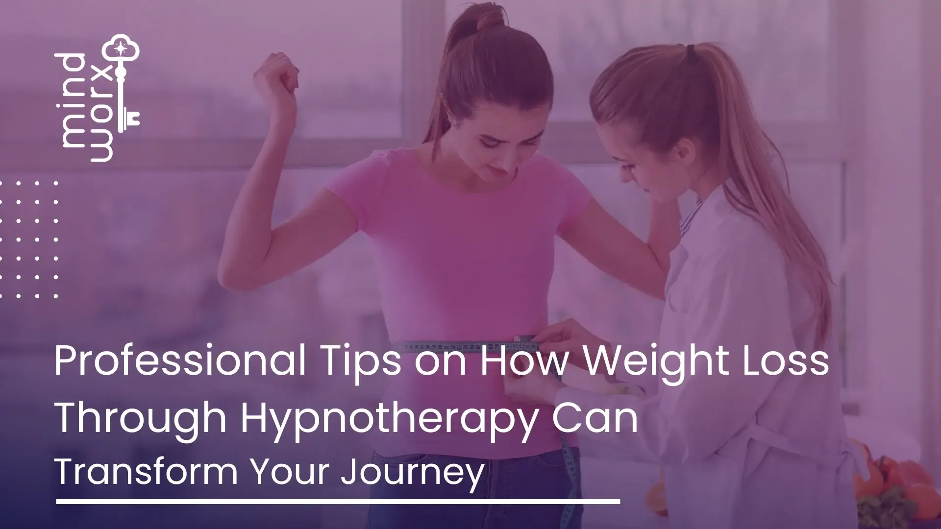 12 (1) A woman measuring her waistline, showcasing the effectiveness of hypnotherapy for weight loss transformation.