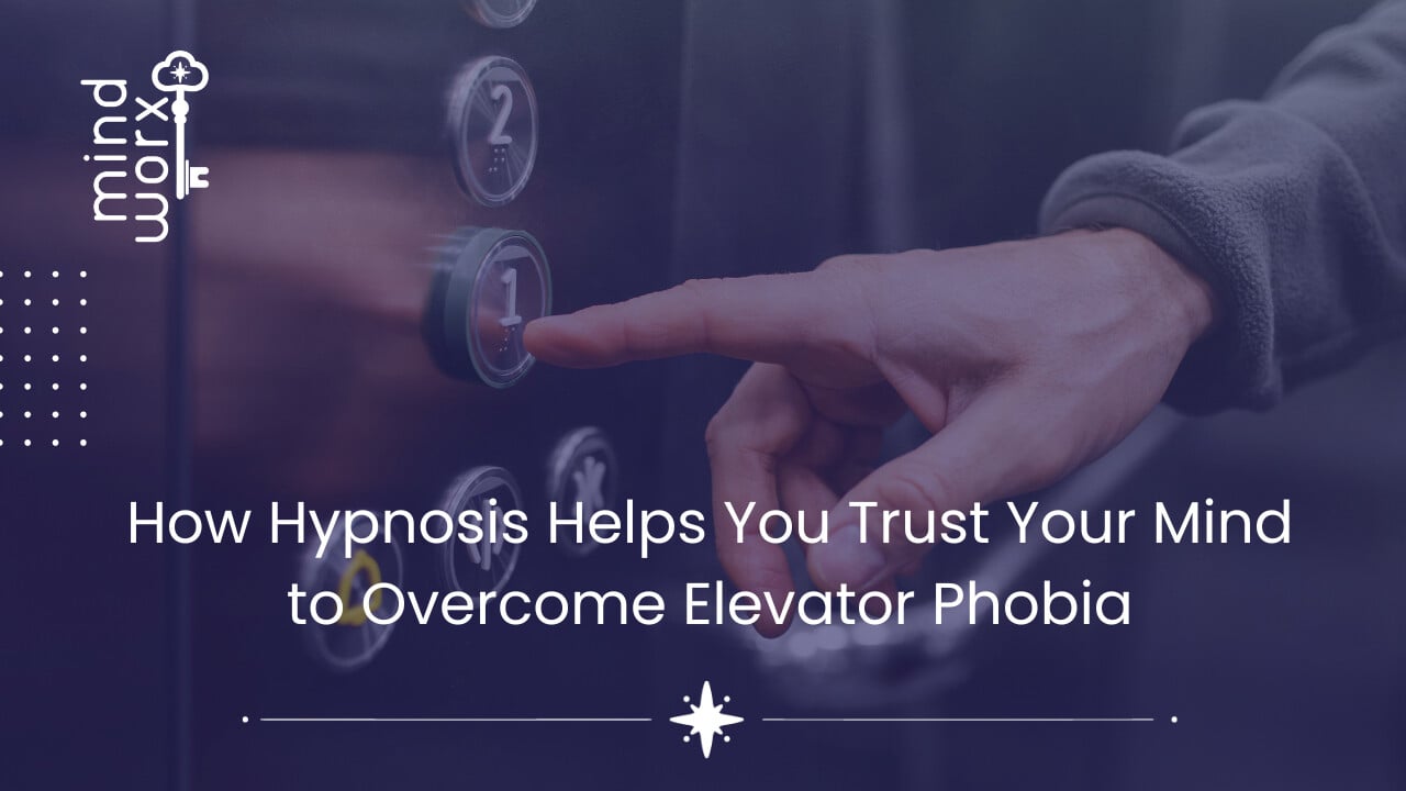 seo-2025-06-55 MindWorx: Hypnosis to Overcome Elevator Phobia, with a hand pressing an elevator button.
